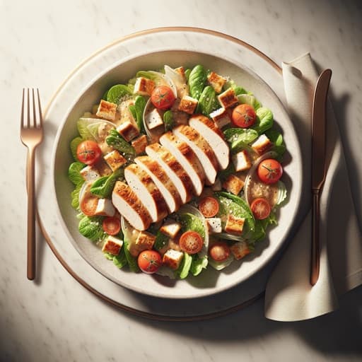 High-protein chicken caesar salad