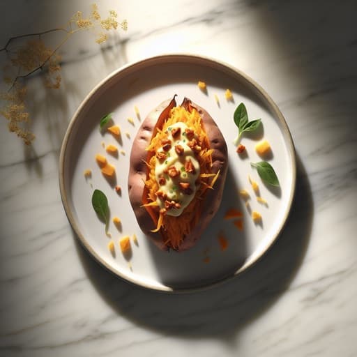 Loaded baked sweet potato