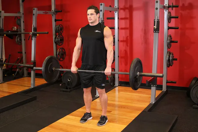 Barbell Deadlift, finishing position