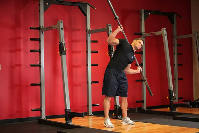 Barbell Side Bend, finishing position