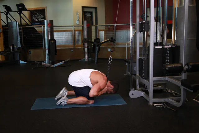 Cable Crunch, finishing position