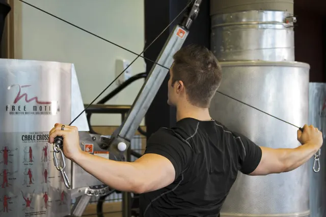 Cable Rear Delt Fly, finishing position