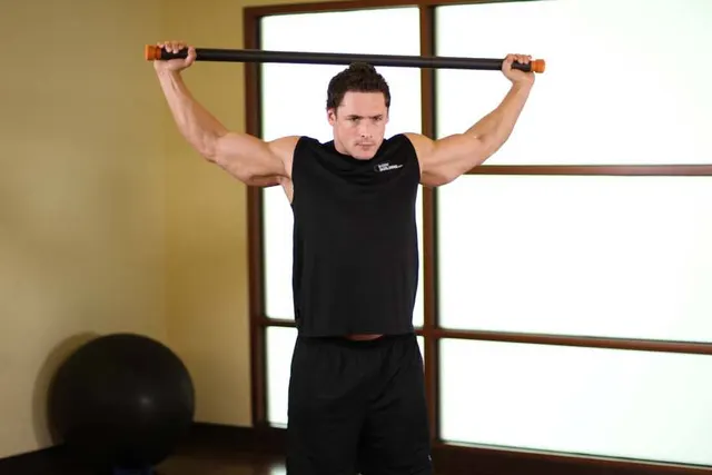 Chest And Front Of Shoulder Stretch, finishing position