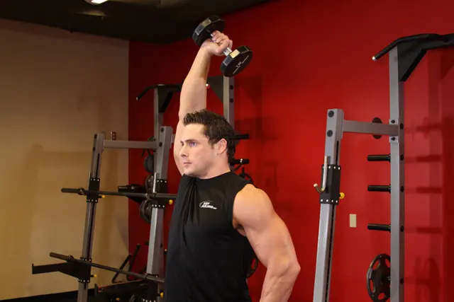 Dumbbell One-Arm Triceps Extension, finishing position