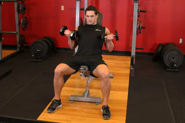 Flexor Incline Dumbbell Curls, finishing position