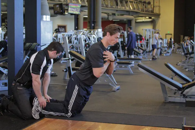 Floor Glute-Ham Raise, finishing position