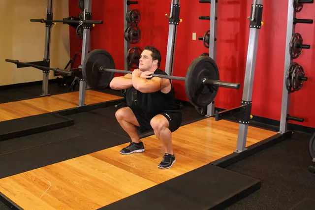 Front Barbell Squat, finishing position