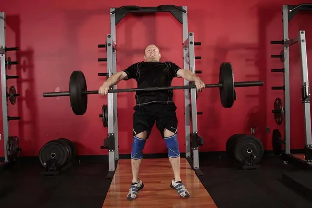 Hang Snatch - Below Knees, finishing position