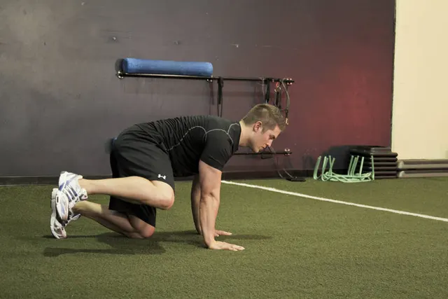 Hip Circles (prone), finishing position
