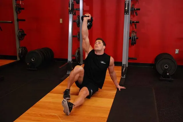 Kettlebell Turkish Get-Up (Lunge style), finishing position