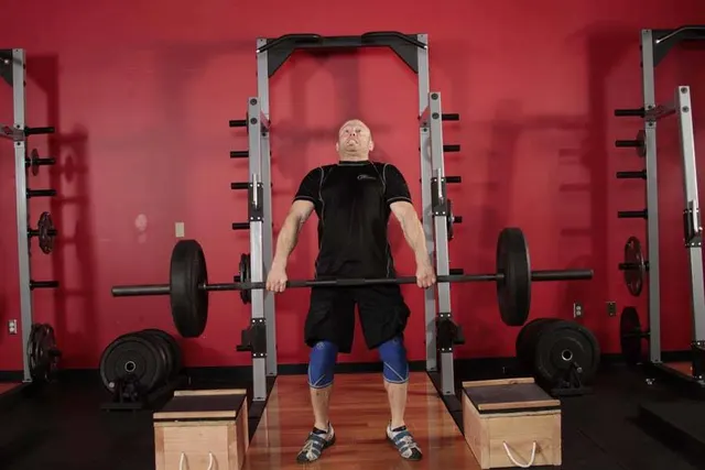 Power Clean from Blocks, finishing position