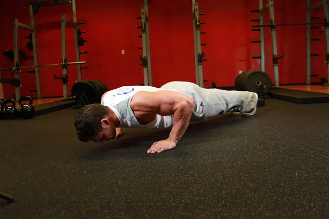 Pushups, finishing position