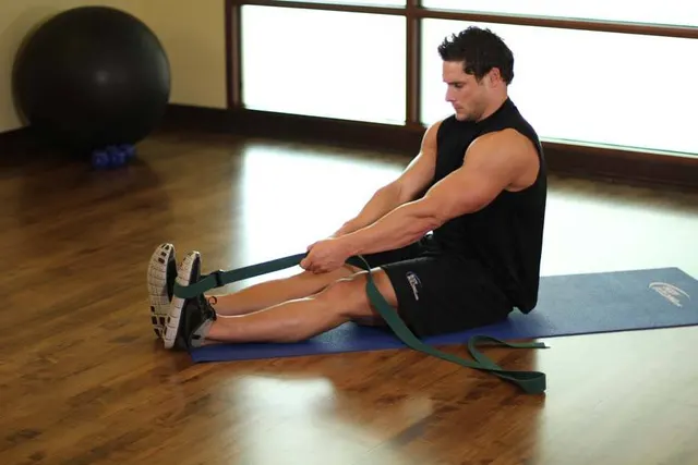 Seated Hamstring and Calf Stretch, finishing position