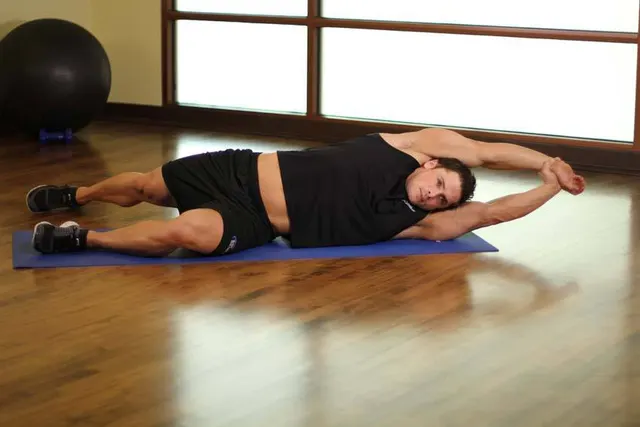 Side-Lying Floor Stretch, finishing position