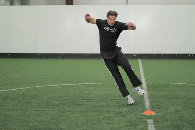 Side Standing Long Jump, finishing position