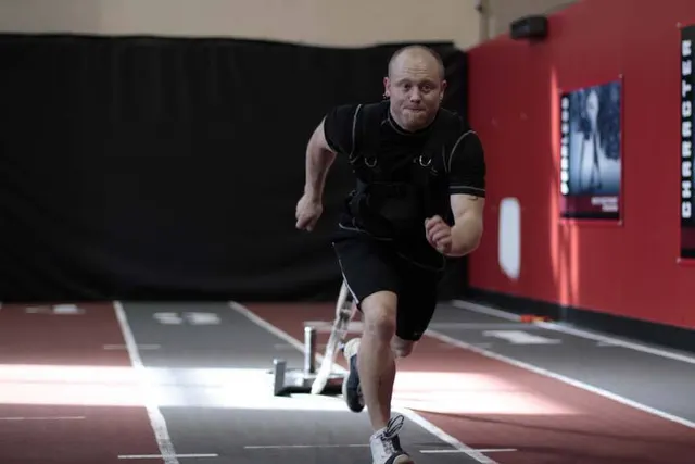 Sled Drag - Harness, finishing position