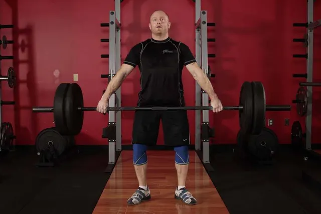 Snatch Deadlift, finishing position