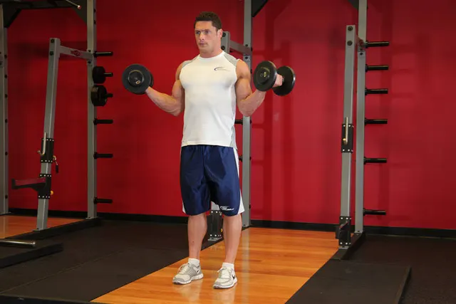 Standing Inner-Biceps Curl, finishing position