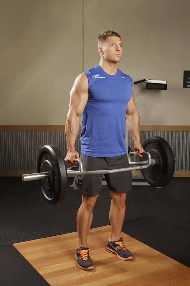 Trap Bar Deadlift, finishing position